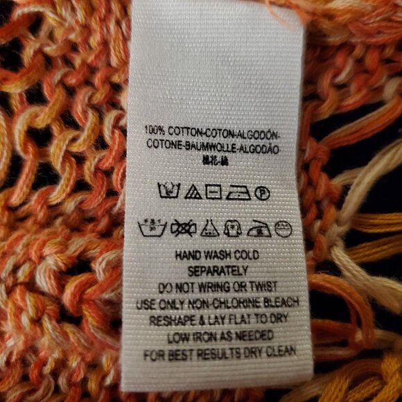 Free People Into The Flames Crochet Maxi Tunic Dress Cover-up Size M/L EUC - Picture 8 of 8